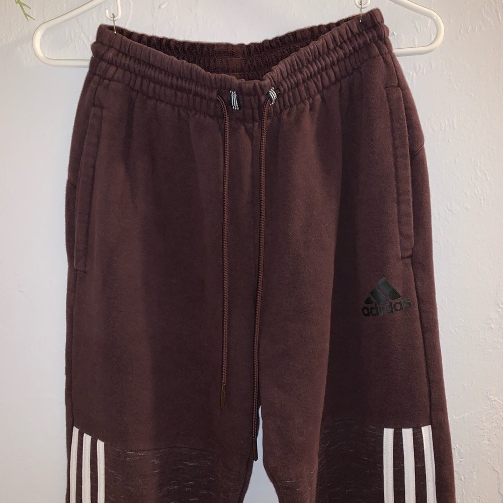 Adidas burgundy joggers
